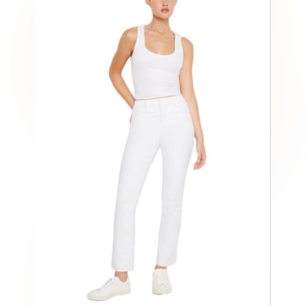 NWT GOOD AMERICAN Good Legs Crop White Jeans 18